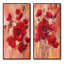 «Red Blooming Poppies», ensemble de 2 impressions sur toile-550739715-550739718