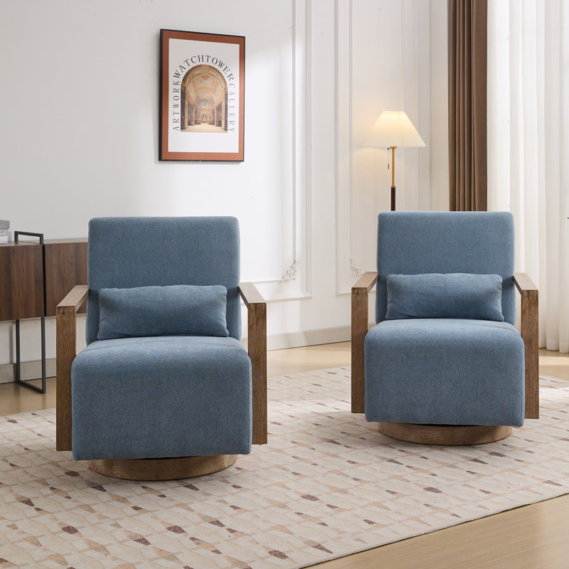 Mulbury Swivel Armchair, Blue