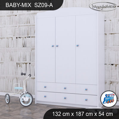 Baby 3 Door Wardrobe