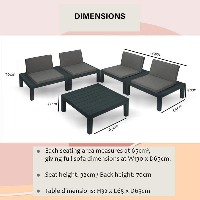 Lauresha 4 - Person Seating Group with Cushions