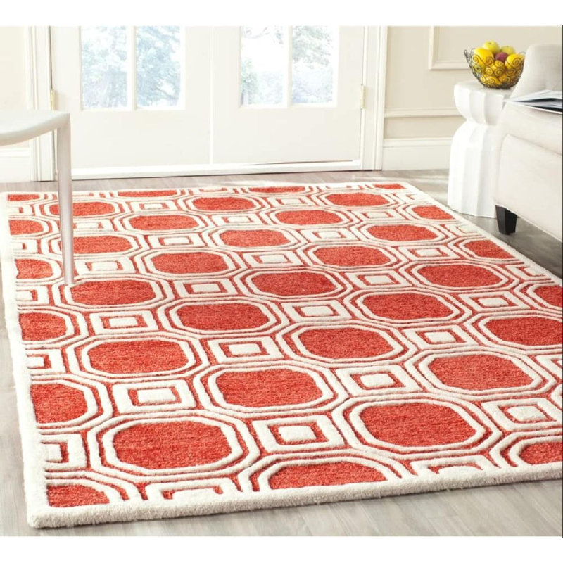 Tyric Hand Tufted Performance Abstract Rug, Rectangle 4' x 6'
