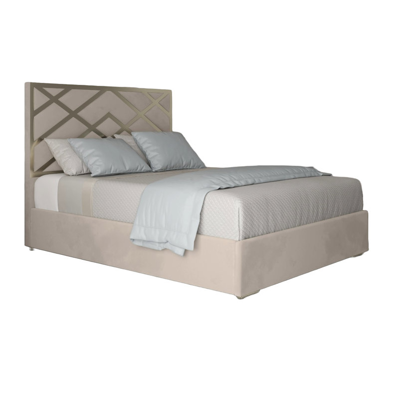 Anatolija Upholstered Bed, Double (4'6), Beige