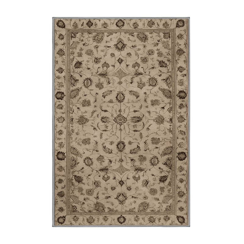 Tapis persan gris lavable à la machine, Rectangle 2 pi x 3 pi
