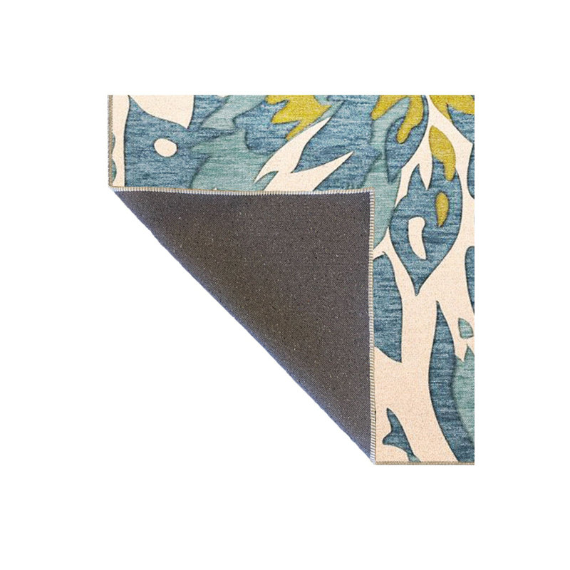 Tapis tissé à motif floral lavable, Tapis de couloir 3 pi 3 po x 9 pi 10 po