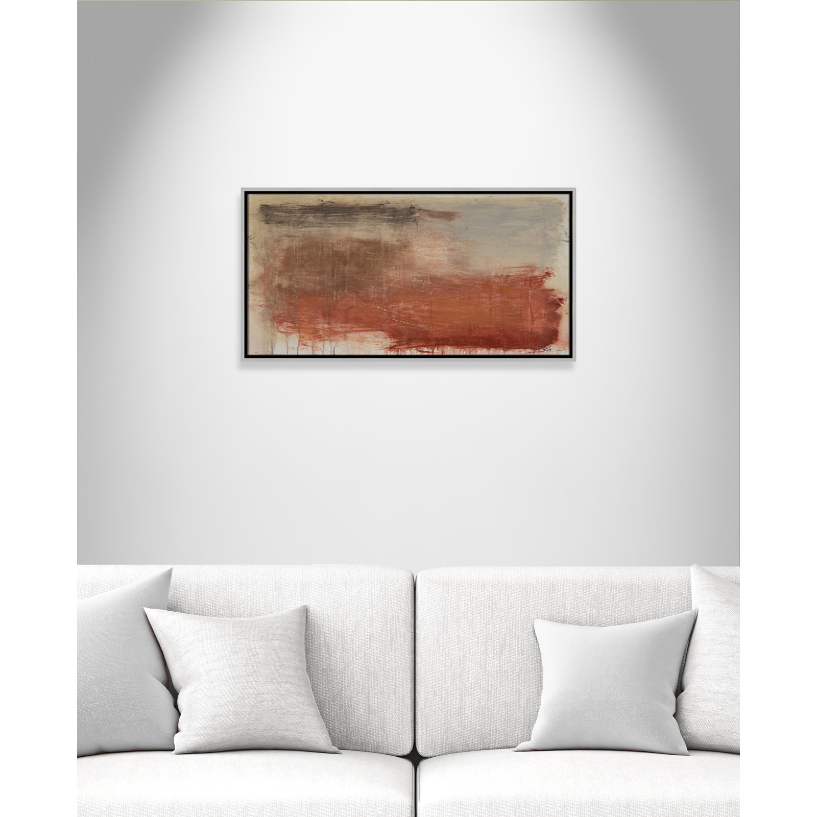 Autumn Over The Rivera Print by , 16.5" H x 31.5" W, Silver
