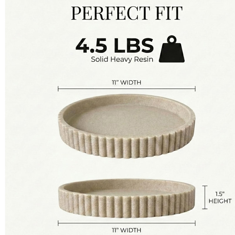 Modern Minimalist Round Decorative Tray, Coffee Table Centerpiece Tray for Living Room Home Decor