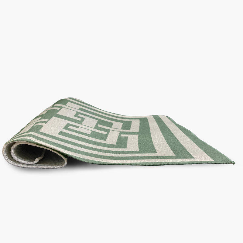 Tapis intérieur / extérieur couleur sauge Colbey, Rectangle 5 pi x 7 pi