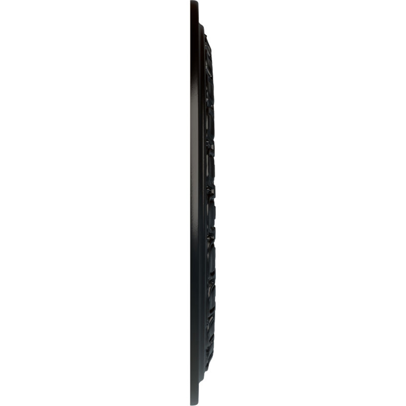 Endurathane Munich Ceiling Medallion, 17 1/2"OD x 3 5/8"ID x 1"P (Fits Canopies up to 5 5/8"), Hand-Painted Jet Black Finish
