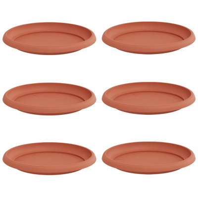 Round Flower Tray 6 Pcs Plastic