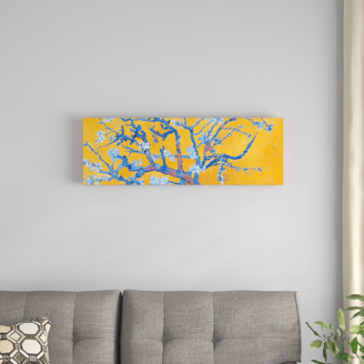 Almond Blossom On Orange by Vincent Van Gogh - Gallery-Wrapped Canvas Giclée Print