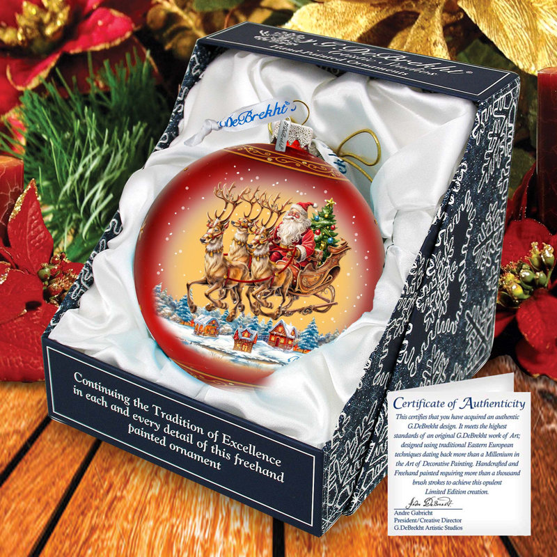 5.5'' Glass Animals Ball Ornament