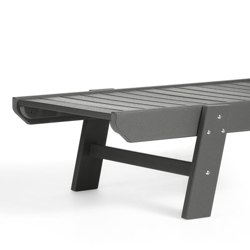 Chaise longue simple inclinable Laguna, gris