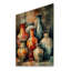 Poterie bohème orange et verte sur bois-1126905627