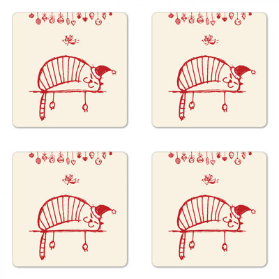 Square 4 Piece Coaster Set