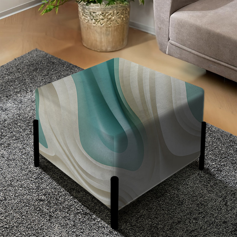Sculptural Elegance - Repose-pieds carré abstrait