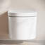 Toilette suspendue murale blanche brillante avec cadre 2x6 Hugo H