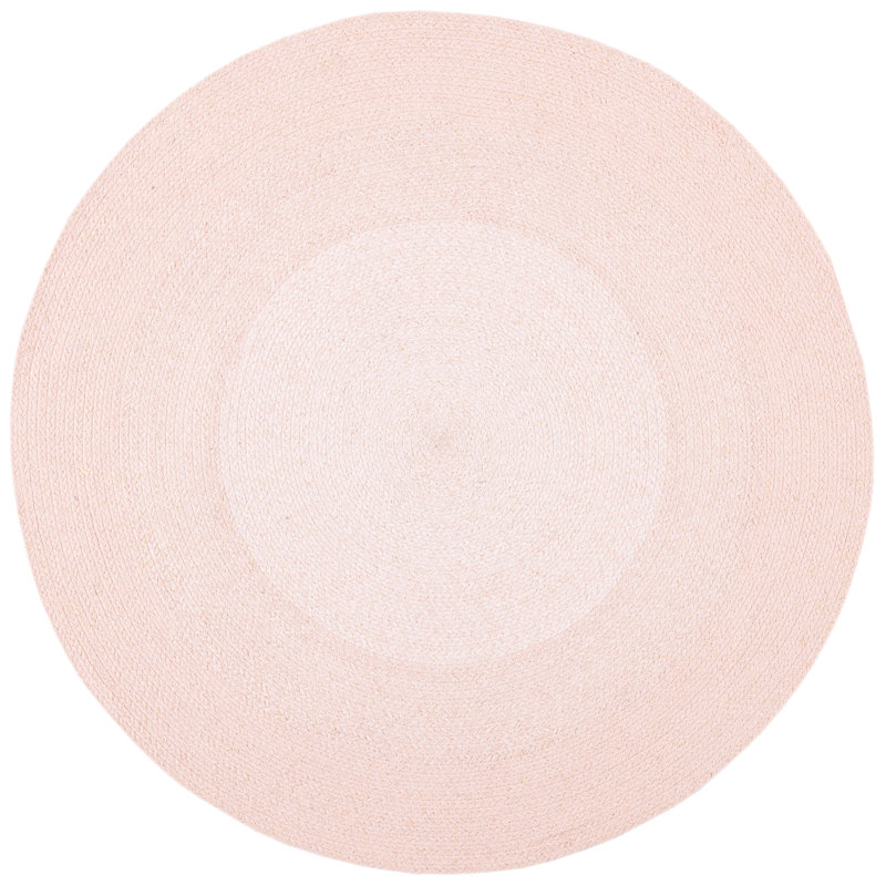 Tapis en coton tissé à la main Rindge, Rond 7 pi