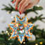 Snowman Snowflake Wooden Ornaments By G. Debrekht