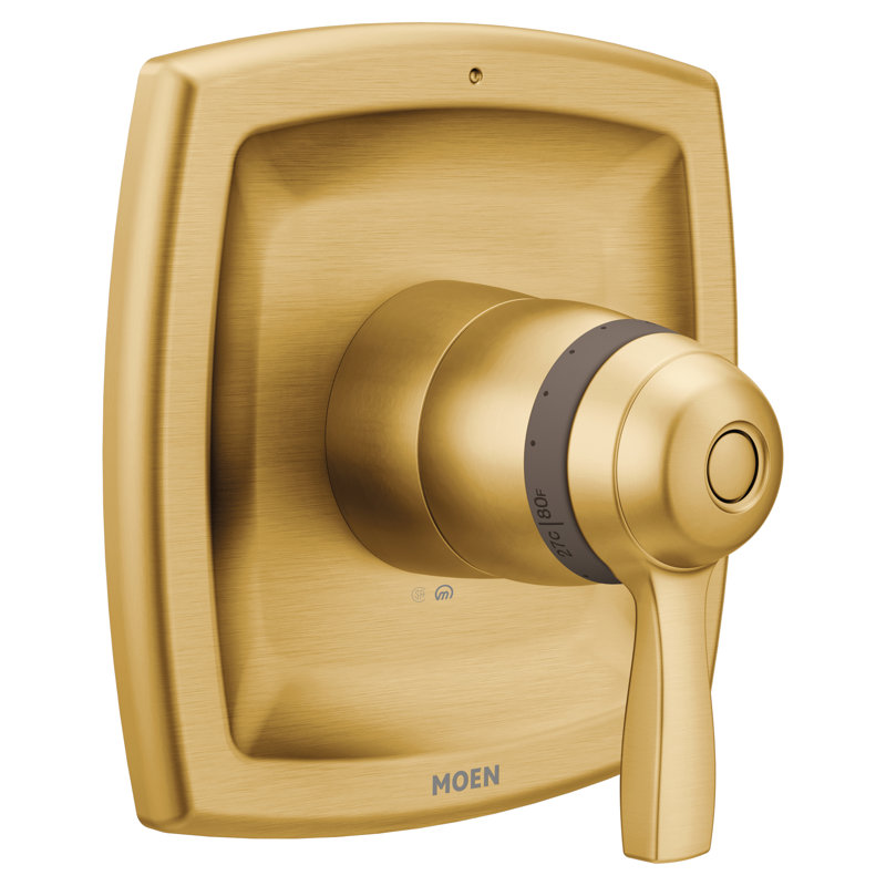 Voss ExactTemp Tub/Shower Trim Kit without Valve, Brushed Gold