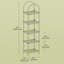 183.5cm H x 40cm W Metal Standard Bookcase