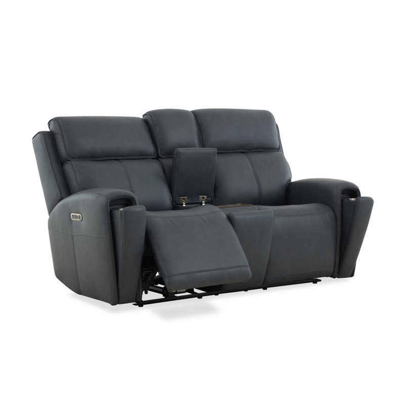 Causeuse inclinable électrique avec console, appuis-tête électriques et soutien lombaire Sullivan, Blue