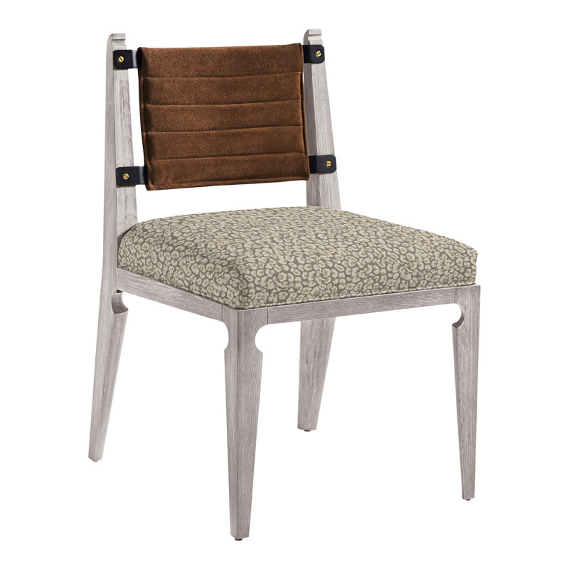 Gifford By Thom Filicia Upholstered Dining Chair, Dove Gray, Navada Blue