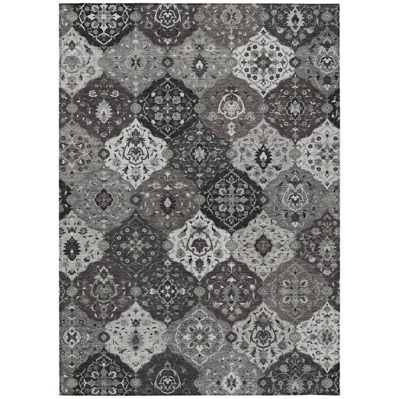 Machine Washable Indoor/Outdoor Matteson ACN2292 Panel Rug, Rectangle 10' x 14'