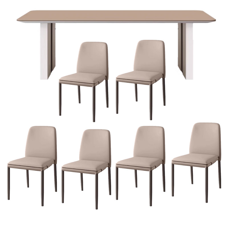 Table rectangulaire italienne moderne et minimaliste, H 29,53 po x L 63 po x l 31,5 po