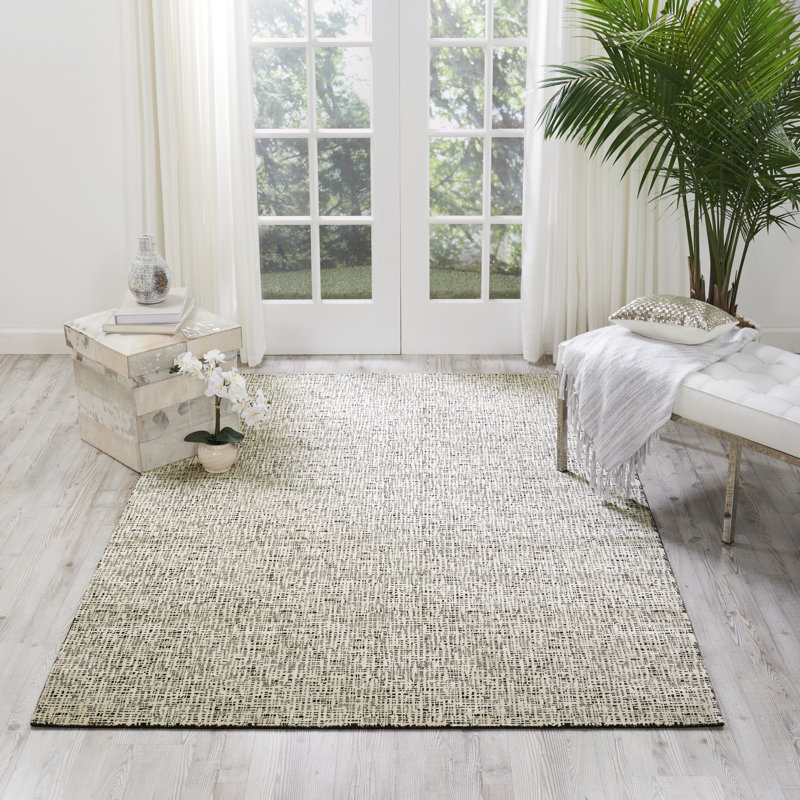 Boumehdi Abstract Wool Area Rug, Rectangle 160 x 226cm