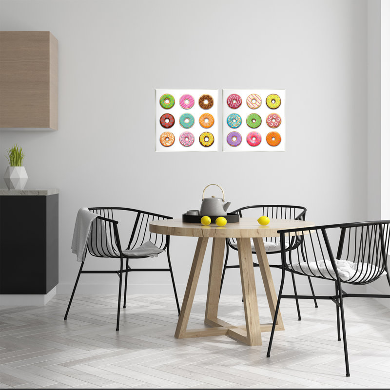 Ensemble de 2 plaques murales Bright & Fun Donuts, design par Marcus Prime