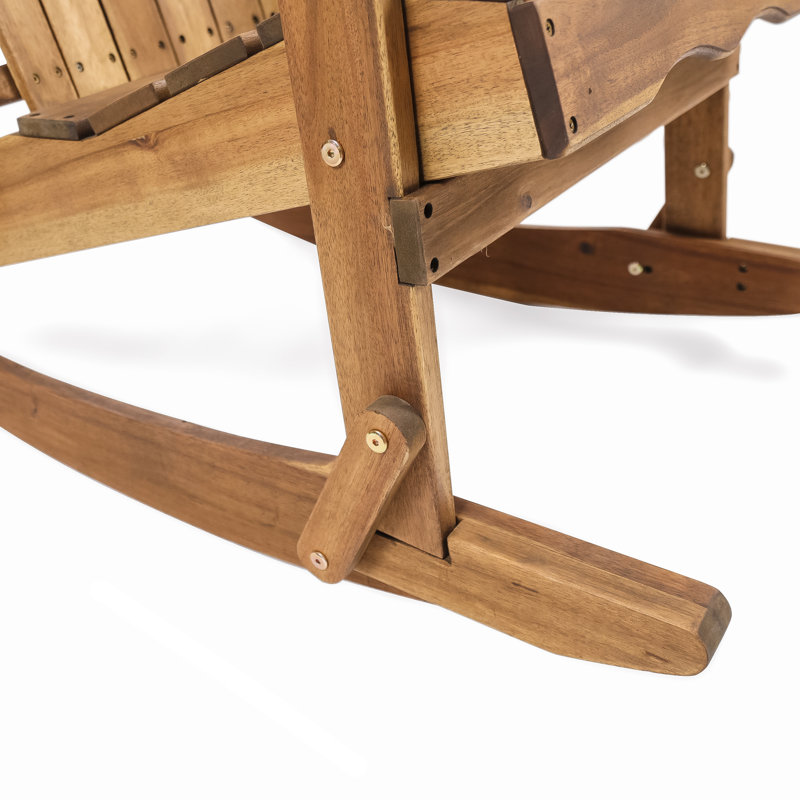Crossen Acacia Outdoor Adirondack Set, Natural Stained