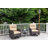 Outdoor Rocking Swivel Rattan Chair Set Removable Cushions & Coffee Table(Set Of 4)-2041874791
