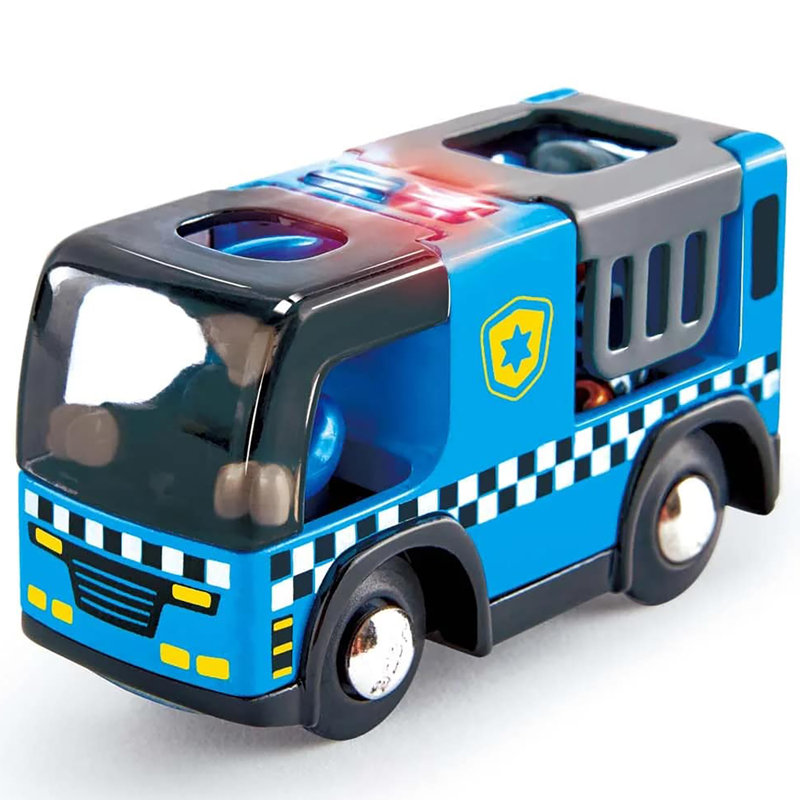 Hape: Voiture de police avec sirène - voiture de flic bleu