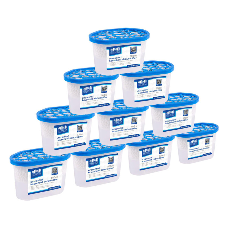 10x 500ml Interior Dehumidifiers Moisture Absorber Damp Trap for Home Wardrobe Bedroom Garage, Blue
