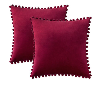 Ensemble de 2 housses de coussin en velours (insérer inclus)