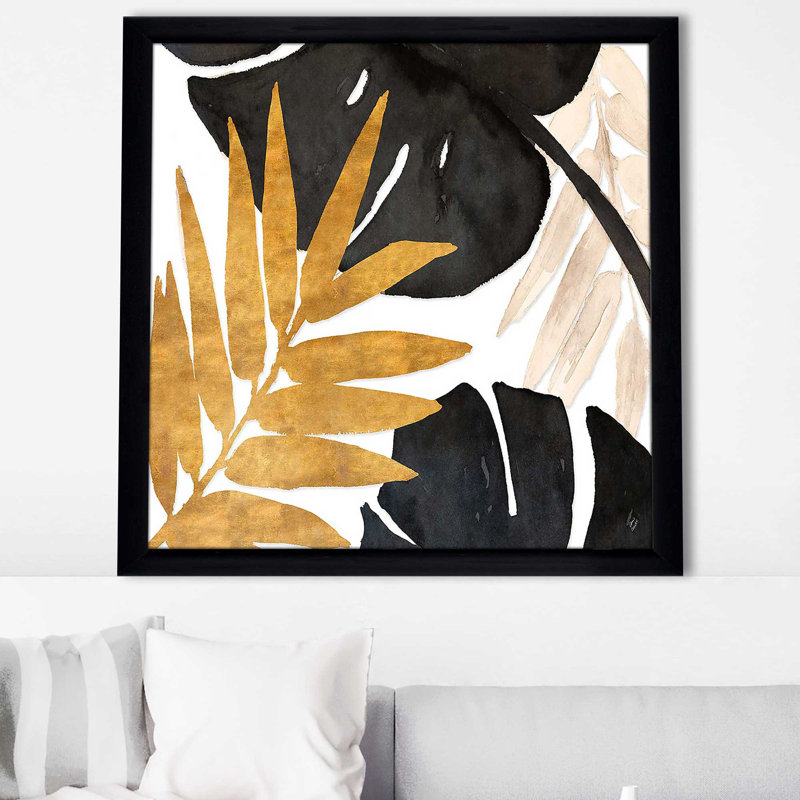 «Modern Tropics II (Square)» par Lanie Loreth, reproduction, H 37,5 po x l 37,5 po x P 1 po, Cadre noir