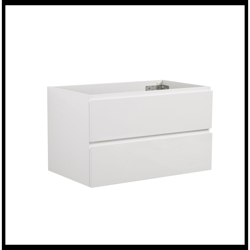 Base de meuble-lavabo Saha seulement, Blanc, H 20,5 po x l 35,6 po x P 17,9 po