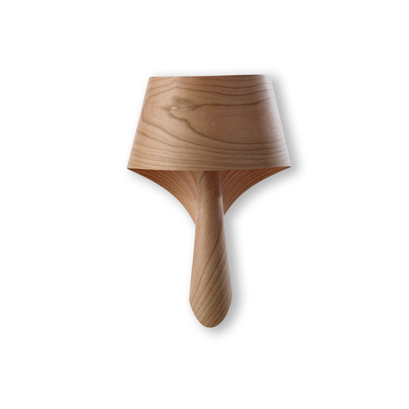 Air 1 - Light Flush Mounted Sconce, E12 Base, Natural Cherry
