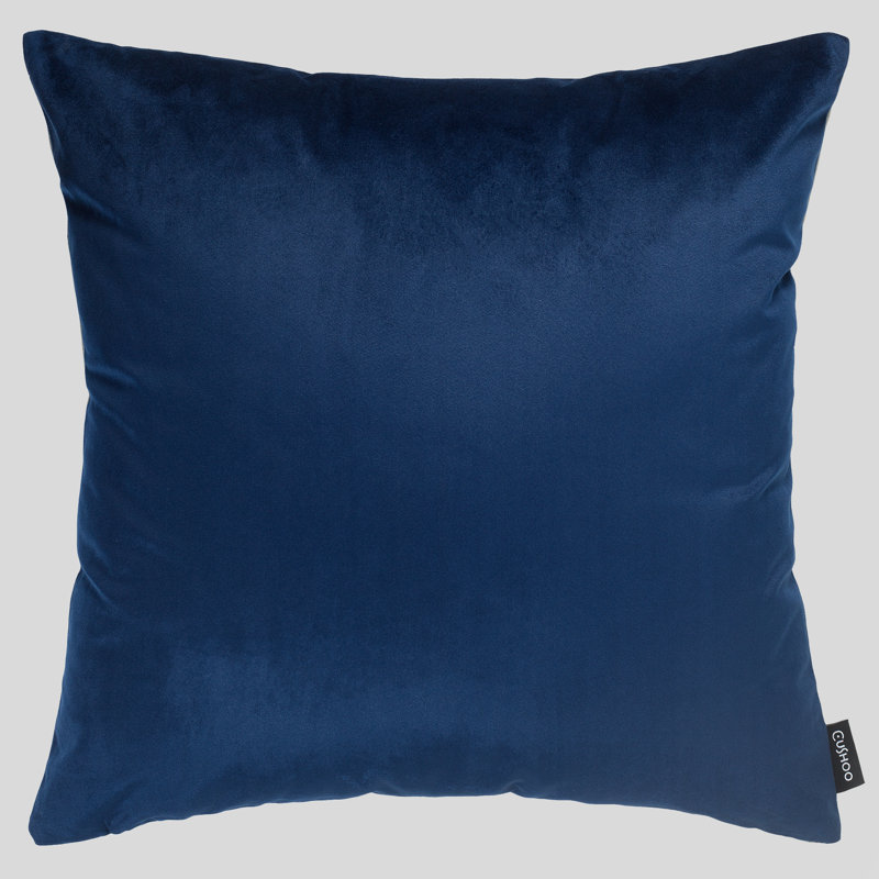 Square Throw Pillow Cover, Navy Blue/Grey