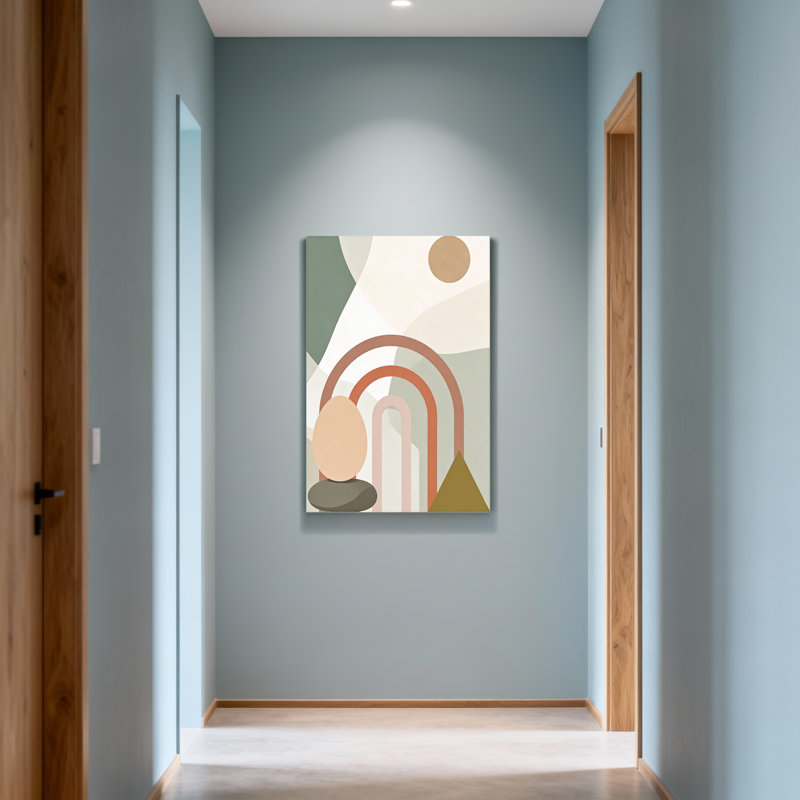 Abstract Abstract Geometric Shapes Rainbow Pattern