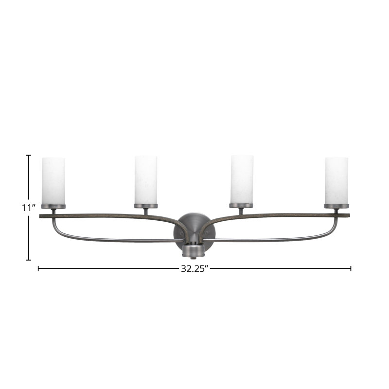 Monterey 4 Light Bath Bar, Gray