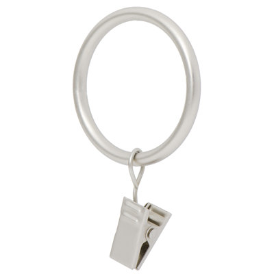 Drapery Curtain Clips With Rings - 1.7" Ring with Clips, Set of 14