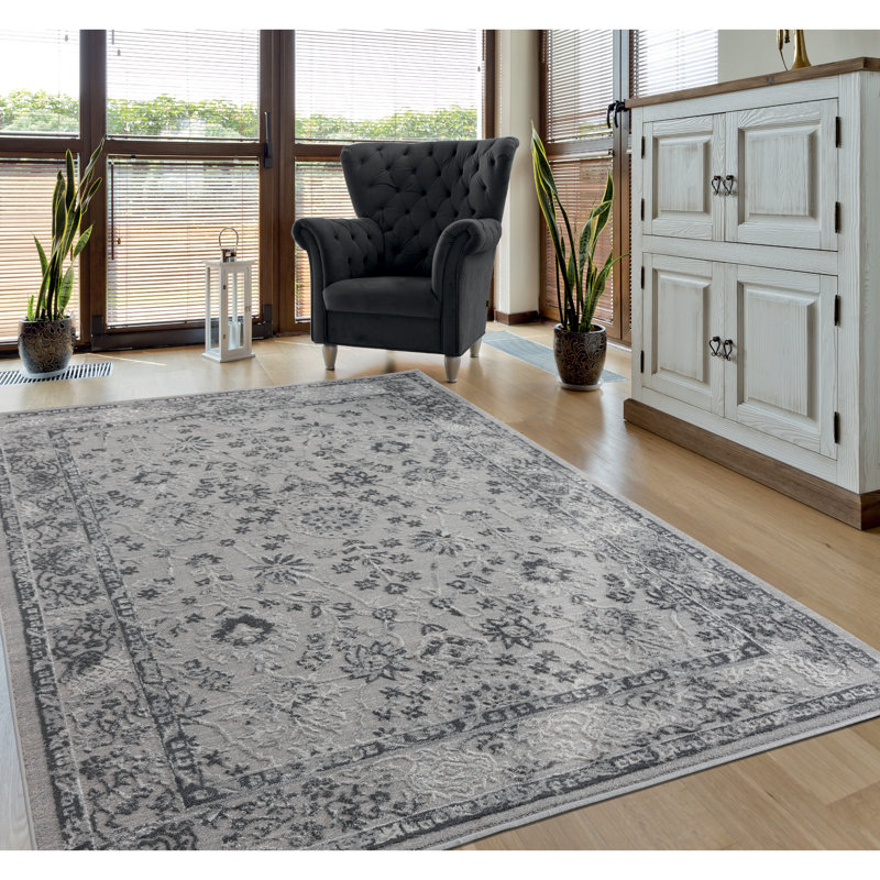 Tapis gris Askov, Rectangle 12 pi 6 po x 15 pi