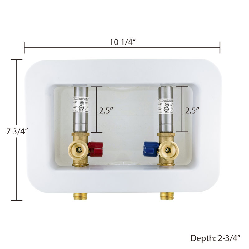 Dyconn Faucet Washing Machine / Dryer Installation Kit, 1/2"-Inch Sweat Connection (MIP)