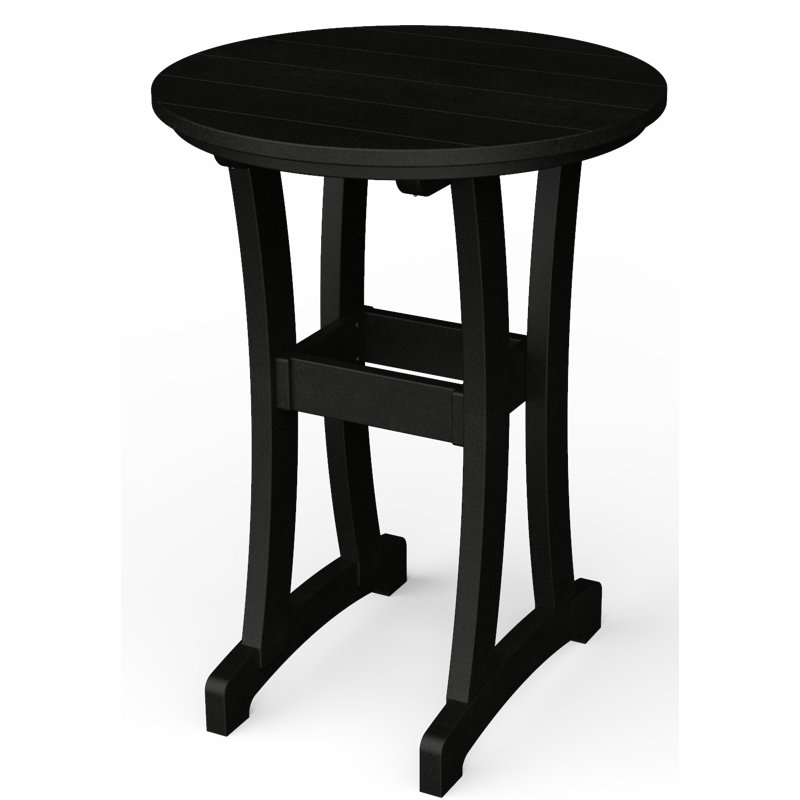 Table de bar Stella, H 30 po x l 30 po x P 30 po, Noir