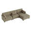 4 Seater Corduroy Corner Sofa -2017352966