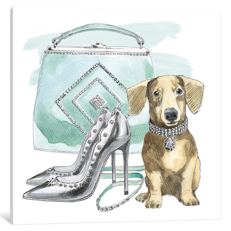 «Glamour Pups III» par Beth Grove - Reproduction de giclée sur toile tendue avec châssis, H 37 po x l 37 po x P 1,5 po