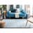 Rodgers Hand Woven Flat Weave Wool/Cotton Geometric Rug in Light Blue-1537549384