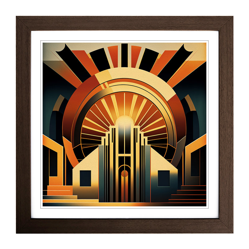 Single Picture Frame Print on Wood, Walnut