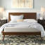 Mobilier de chambre à coucher moderne en bois brun avec lit plateforme moderne et élégant 1pc